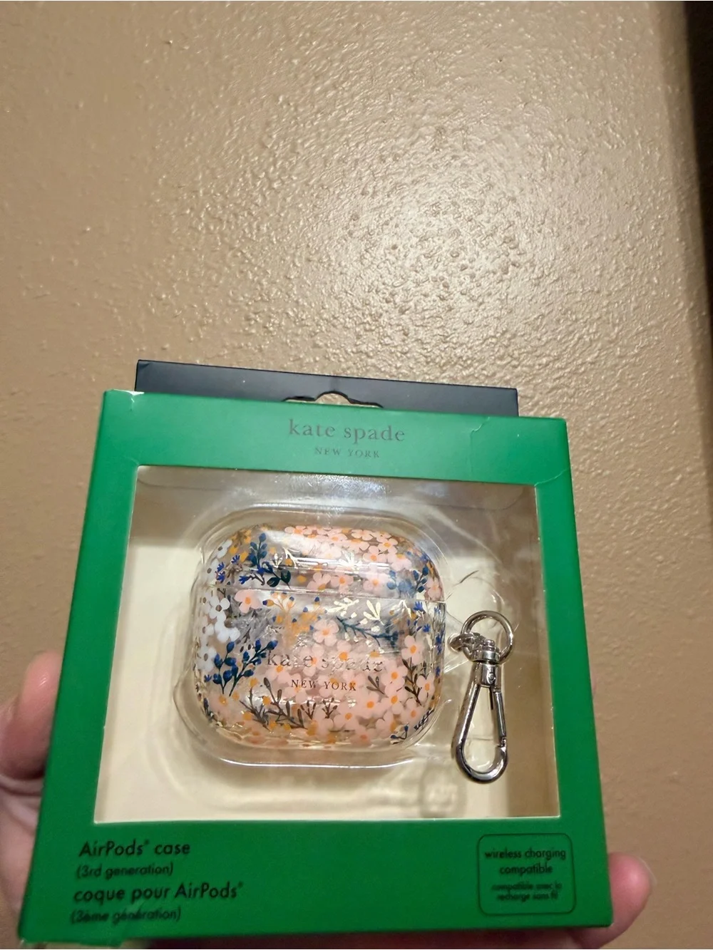 kate spade Pink Floral AirPods Case with Keyring